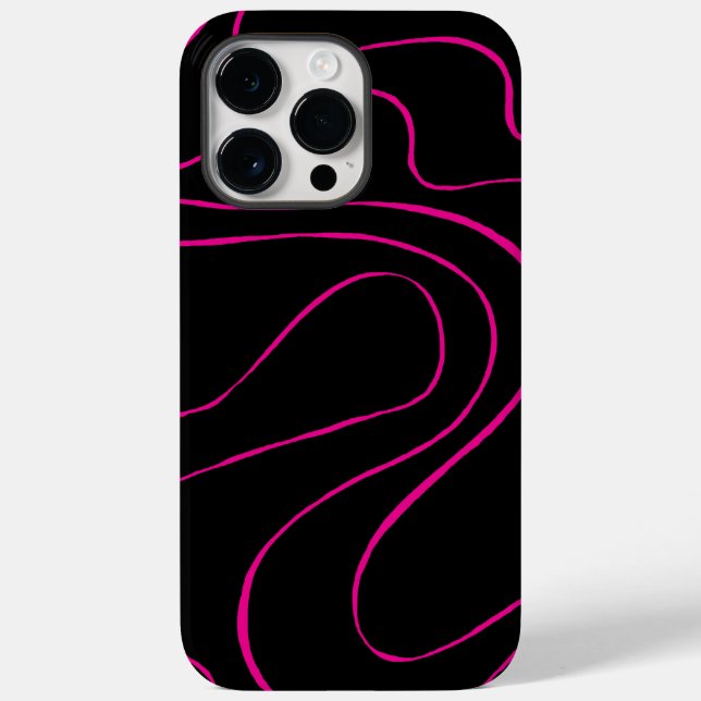 Ebb und Flow 2 - Magenta und Schwarz Case-Mate iPhone Hülle (Rückseite)