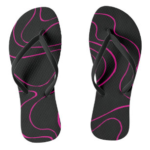 Ebb und Flow 2 - Magenta und Schwarz Flip Flops