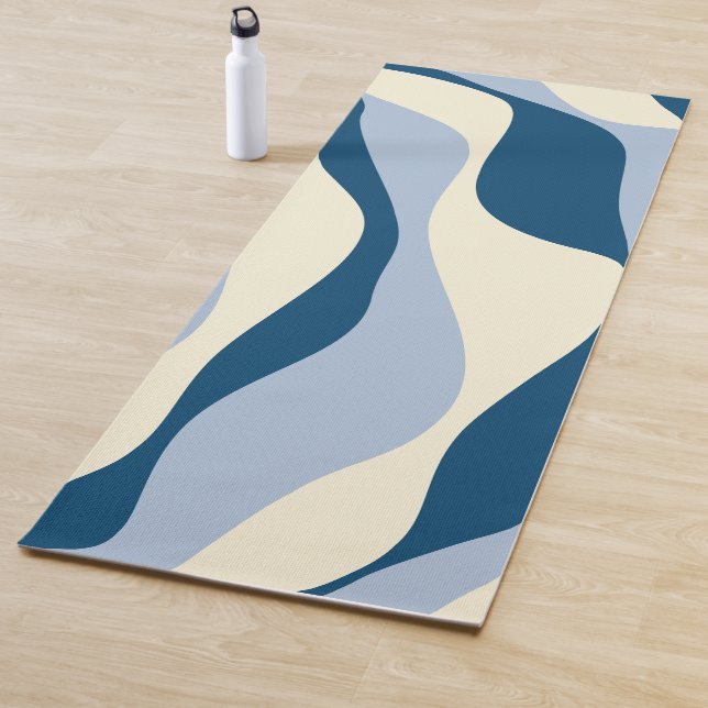 EBB und Flow 4 - Dunkles Blau, Licht und Creme Yogamatte (Beispiel)