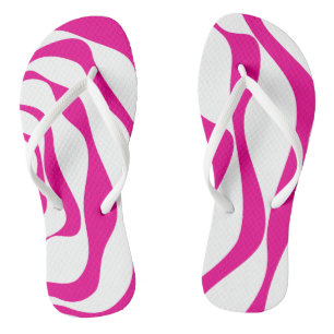 EBB und Flow 4 in Magenta und White Flip Flops