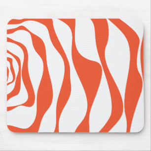 EBB und Flow 4 in Orange und Weiß Mousepad