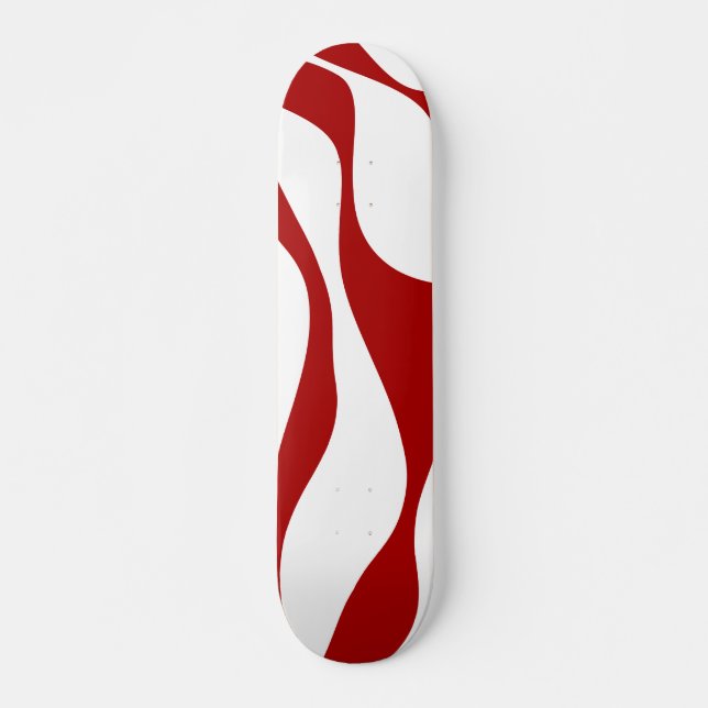 EBB und Flow 4 in rot und weiß Skateboard (Vorne)