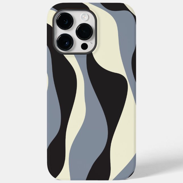 EBB und Flow 4 in Schwarz, Grau und Creme Case-Mate iPhone Hülle (Rückseite)