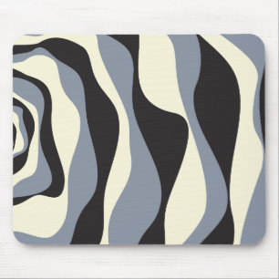 EBB und Flow 4 in Schwarz, Grau und Creme Mousepad