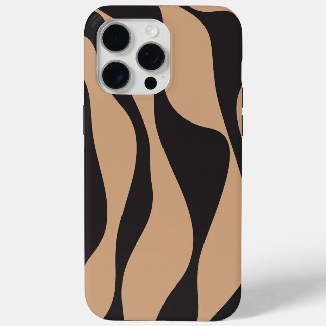 EBB und Flow 4 in Tan und Schwarz Case-Mate iPhone Hülle (Rückseite)