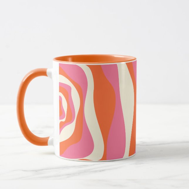 EBB und Flow 4 - Rosa, Orange und Creme Tasse (Links)