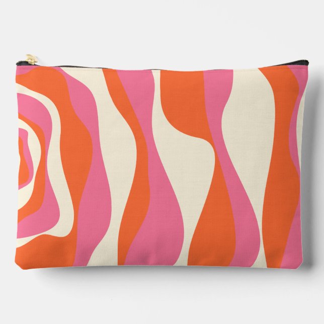 EBB und Flow 4 - Rosa, Orange und Creme Zubehörtasche (Vorderseite)