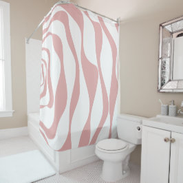 EBB und Flow 4 - Rosa und Weiß Duschvorhang