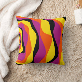 EBB und Flow 4 - Schwarz, Rosa, Orange und Gelb Kissen