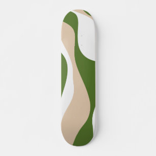 EBB und Flow 4 - Weiß, Sand und Palm Grün Skateboard