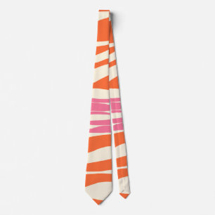 Ebb und Flow - Rosa, Orange und Creme Krawatte