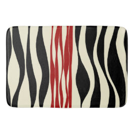 Ebb und Flow - Rot und Creme Badematte