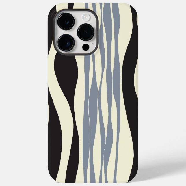 Ebb und Fluss in Schwarz, Grau und Creme Case-Mate iPhone Hülle (Rückseite)