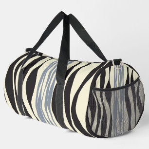 Ebb und Fluss in Schwarz, Grau und Creme Duffle Bag