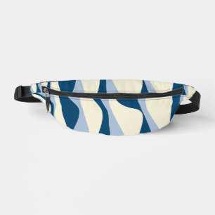 Ebbe und Flut 4 - Dunkelblau, Hellblau und Creme Bauchtasche