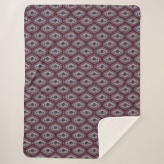 Ebbe-und-Flut-Maroon-Motiv-Sherpa-Decke Sherpadecke