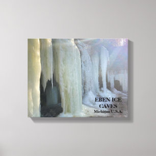 EBEN ICE CAVES MICHIGAN U.S.A. CANVAS PRINT LEINWANDDRUCK