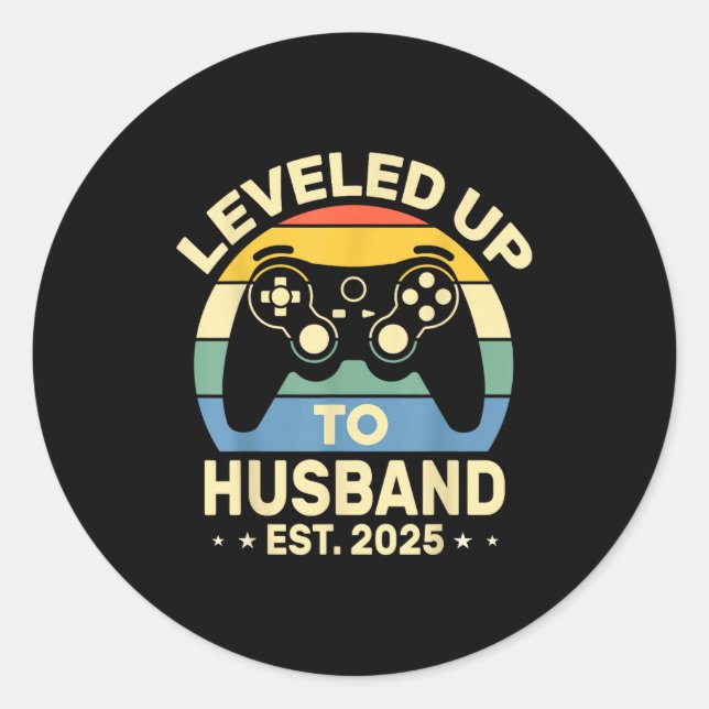 Ebenbürtiger Ehemann 2025 Lustig Runder Aufkleber (Vorderseite)
