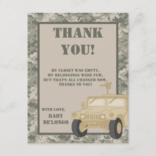 EBENE 4x5 danken Ihnen, ARMEE-Klimaanlage Dankeskarte