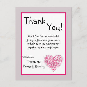 EBENE 4x5 danken Ihnen, rosa Dankeskarte