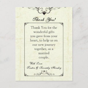 EBENE 4x5 danken Ihnen, Vintage Kasino-Liebe zu Dankeskarte