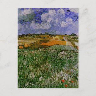 Ebene bei Auvers, Van Gogh Fine Art Postkarte