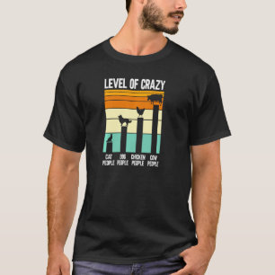 Ebene Der Verrückten Katzenmenschen Hundemenschen T-Shirt