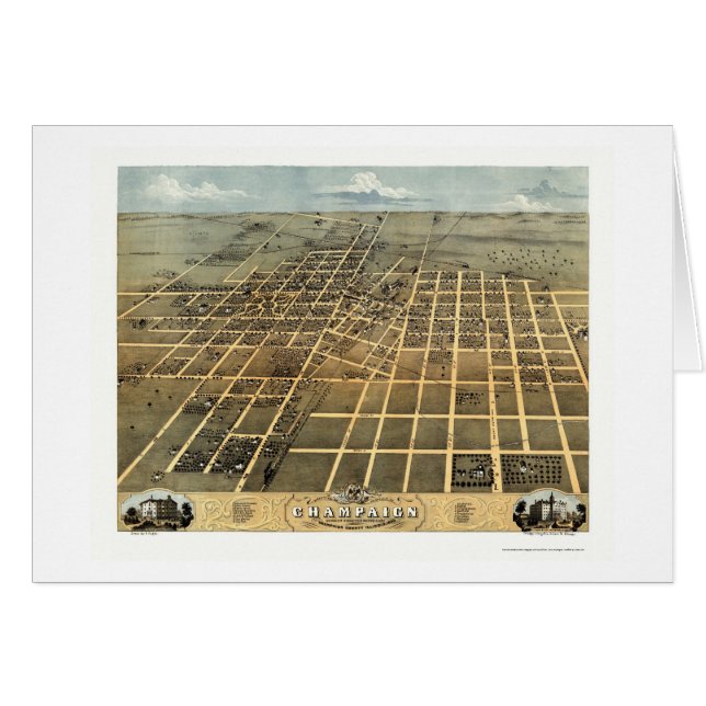 Ebene, panoramische Karte IL - 1869 (Vorderseite (Horizontal))