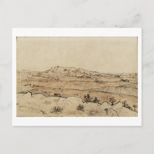 Ebene von La Crau, Vincent van Gogh Postkarte