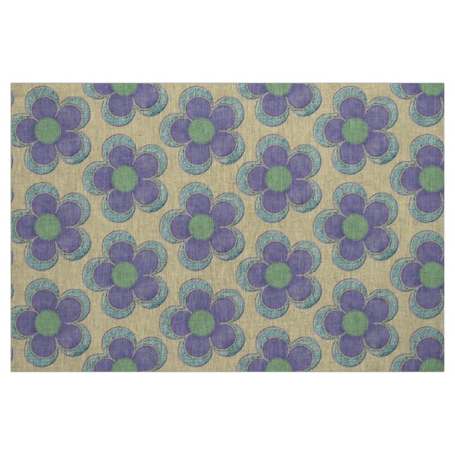 Ebenen (aquamarin/lila/grün) stoff (Fat Quarter (45,7 x 55,9 cm))