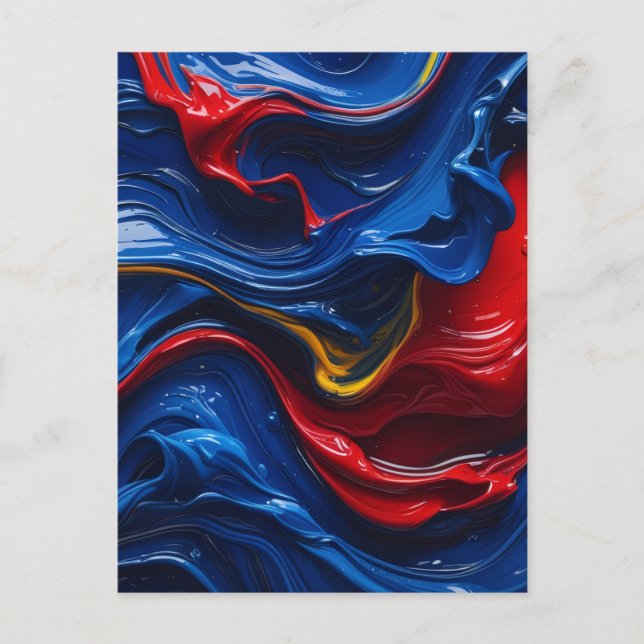 Ebenen auf Farbebenen Postkarte (Vorderseite)