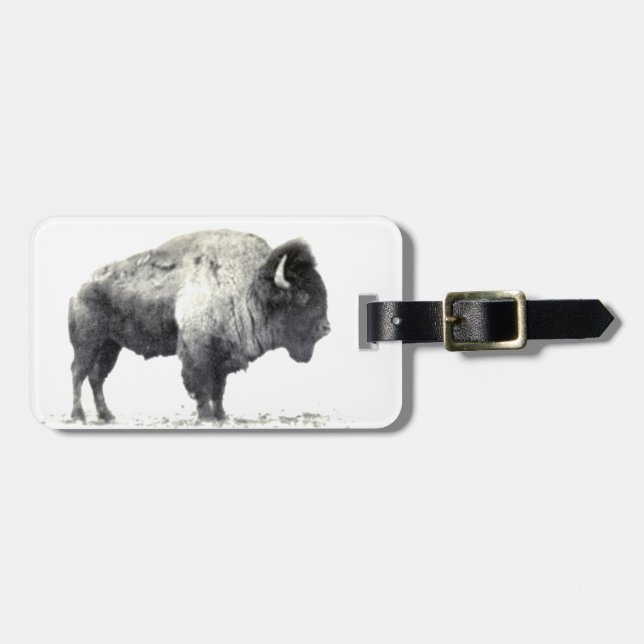 Ebenen-Bison Gepäckanhänger (Vorderseite horizontal)