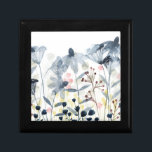 Ebenen Garten - Aquarellfarben - Blume Erinnerungskiste<br><div class="desc">Ebenen Garten II von Grace Popp. Der Garten ist mit Aquarellfarben-Blume in primär Grau und Blues gestaltet.</div>