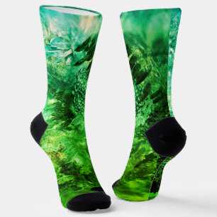Ebenen grüner Kristalle Socken