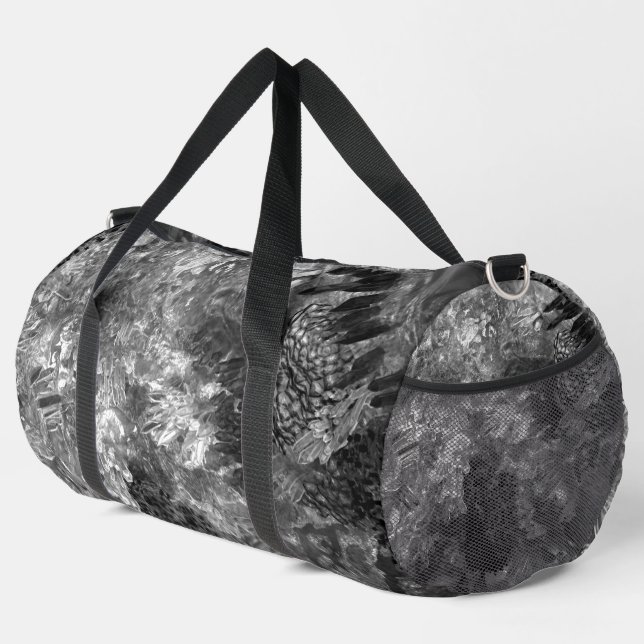 Ebenen von Kristallen grau Duffle Bag (Rechte Ecke)