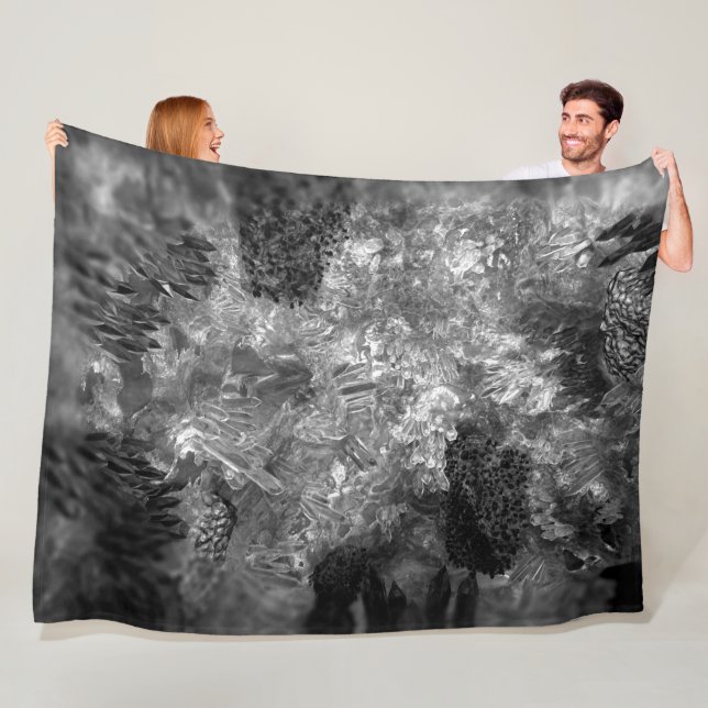 Ebenen von Kristallen grau Fleecedecke (Beispiel)