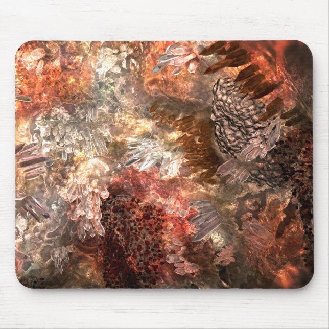 Ebenen von Kristallen mit rustikaler Färbung Mousepad (Vorne)