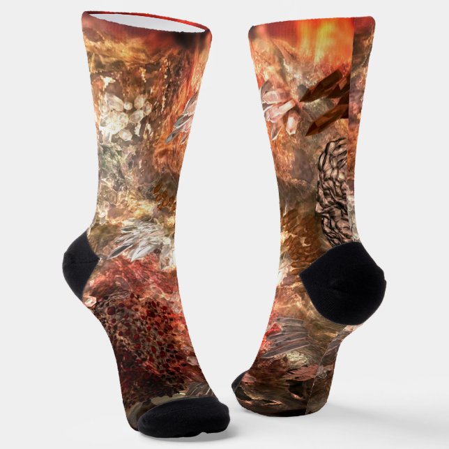 Ebenen von Kristallen mit rustikaler Färbung Socken (Gewinkelt)