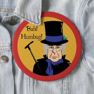 Ebenezer Scrooge Bah! Humbug! Button
