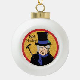 Ebenezer Scrooge Bah! Humbug! Keramik Kugel-Ornament