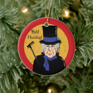 Ebenezer Scrooge Bah! Humbug! Keramik Ornament
