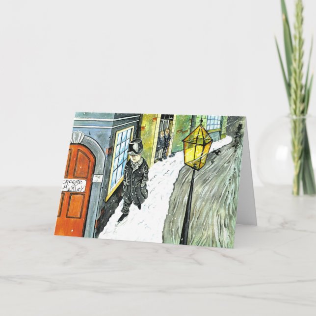 Ebenezer Scrooge Feiertagskarte (Vorderseite)