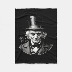 Ebenezer Scrooge-Merkmal mit Unterschrift Fleecedecke