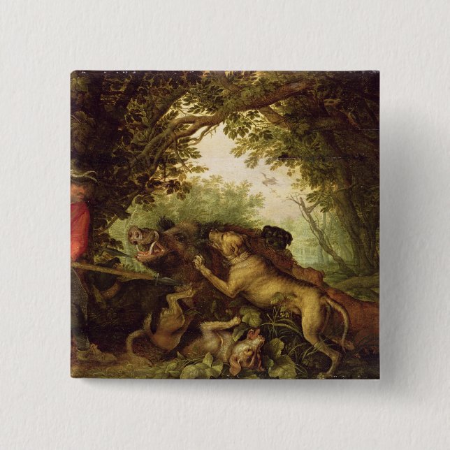 Eber-Jagd, 1611 Button (Vorderseite)