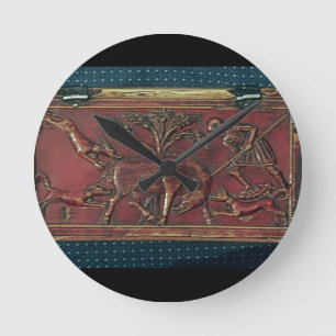 Eber-Jagd, Plakette von einer byzantinischen Runde Wanduhr