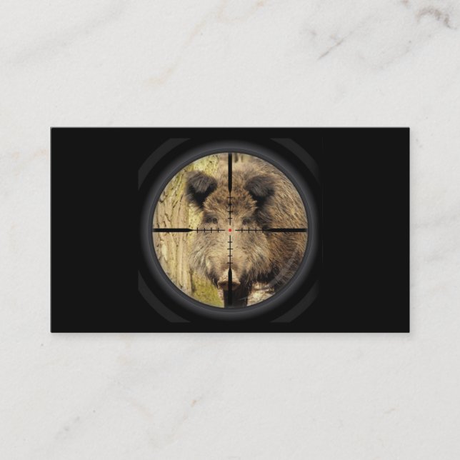 Eber-Schwein-Jäger-Förster-Förster-Waldmann Visitenkarte (Vorderseite)