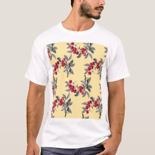 Ebereschenpflanze: Wasserfarbe Gelb Nahtlos T-Shirt