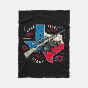 Eberjäger Herren Hier Schweinchen Vintage Texas Wi Fleecedecke