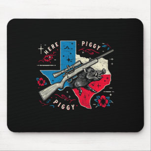 Eberjäger Herren Hier Schweinchen Vintage Texas Wi Mousepad