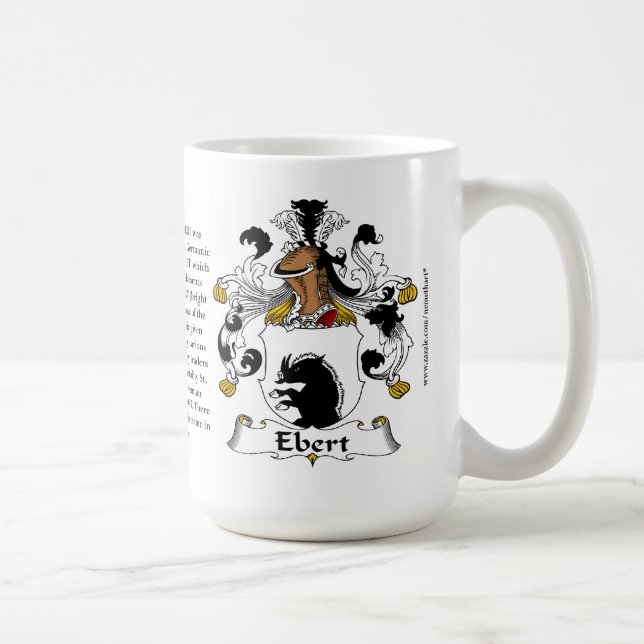 Ebert, der Ursprung, die Bedeutung und das Wappen Kaffeetasse (Rechts)